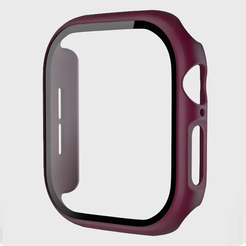 Gehärtetes Glas + Hülle für Apple Watch 38–40 mm, 41 mm, 42 mm, 44 mm, 45 mm, 46 mm, Displayschutzfolie, Schutzhülle, iWatch 11, 10, 8, 7, 9, 6 SE 5