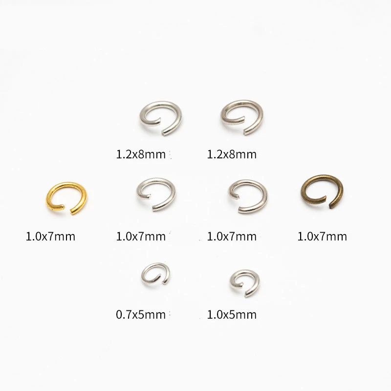 100Pcs Open Jump Rings for Jewelry Making, Open Jump Rings for Jewelry Making Supplies, Crafts and Keychains