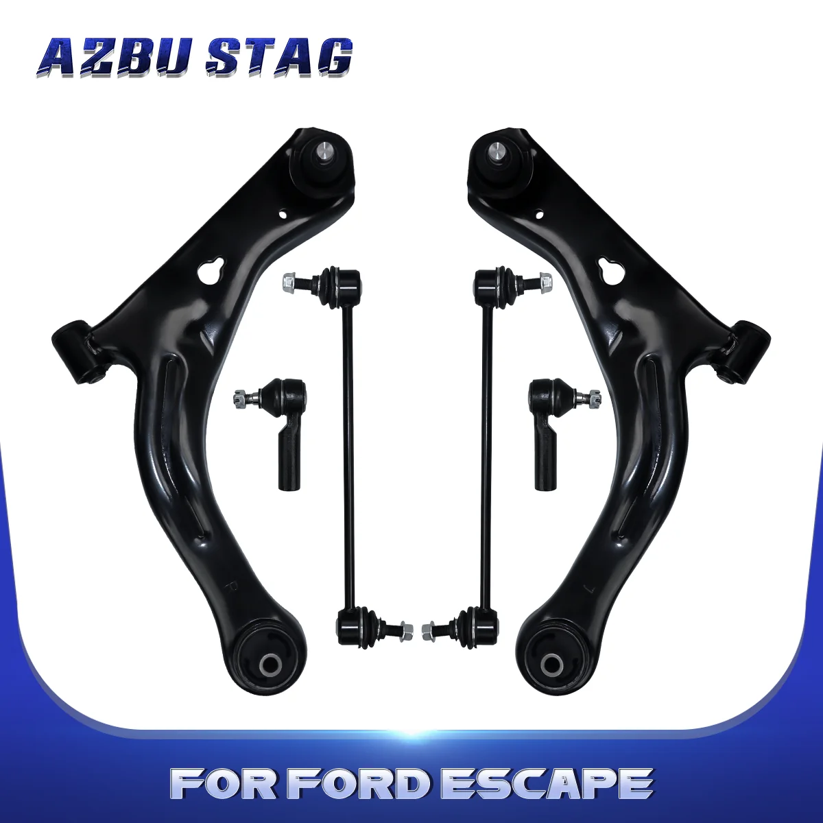 AzbuStag 6Pcs Front Lower Control Arm Suspension Kit for Ford Escape Mazda Tribute Mercury Mariner 2010 2011 2012 ZZC134320