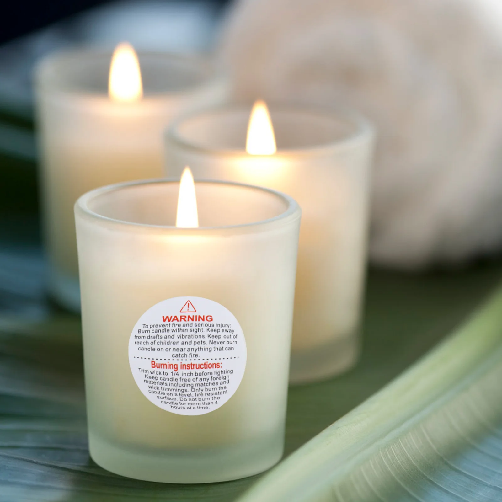 

1pcs 1 Roll Adhesive Jar Warning Decals Stickers Removable For Safety Labels Wax Melting Stickers Sealing Strip