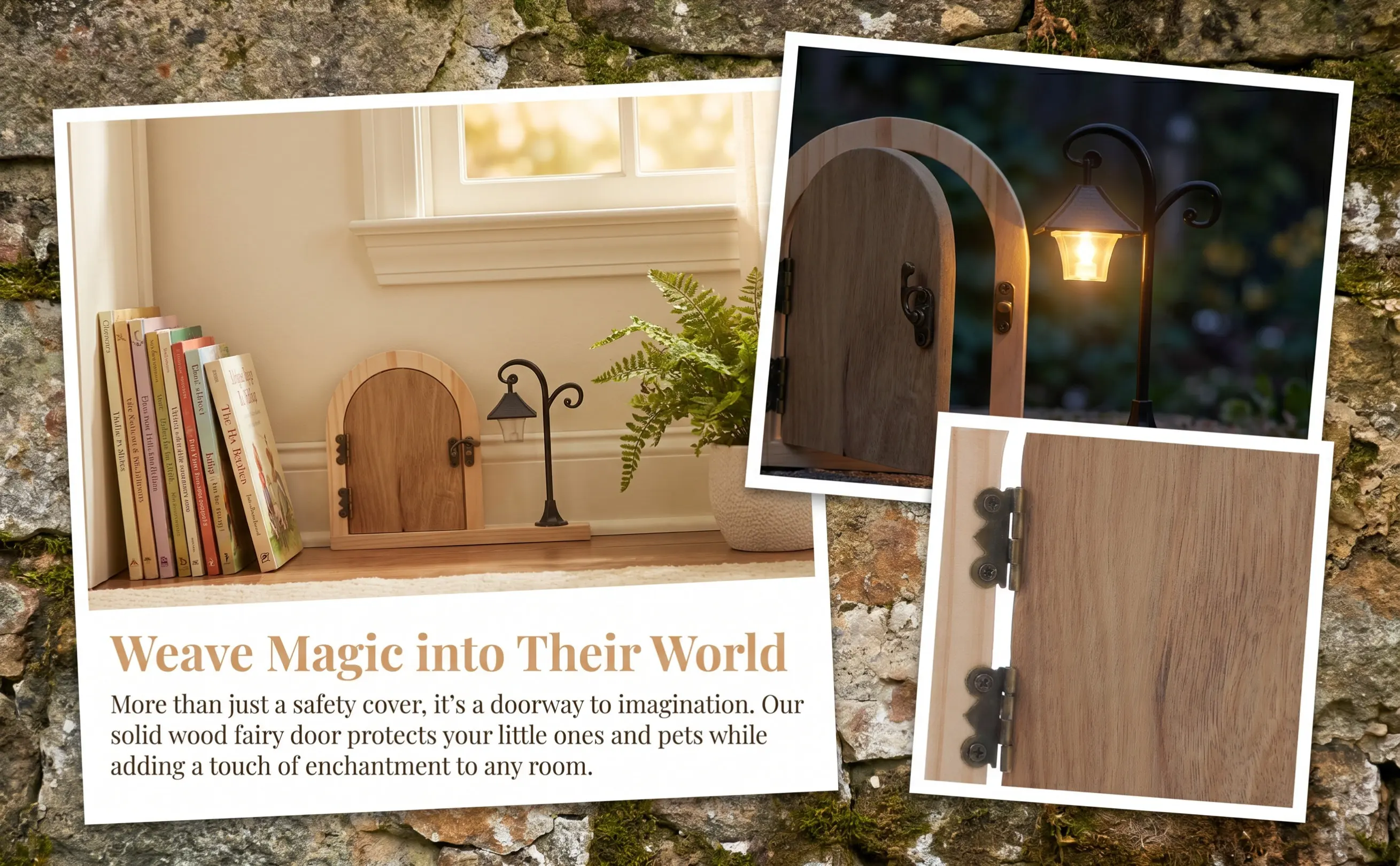 wooden-fairy-door-outlet-cover-plate-with-glowing-streetlight-decorative-childproof-safety-guard-for-kids-room-nursery-home