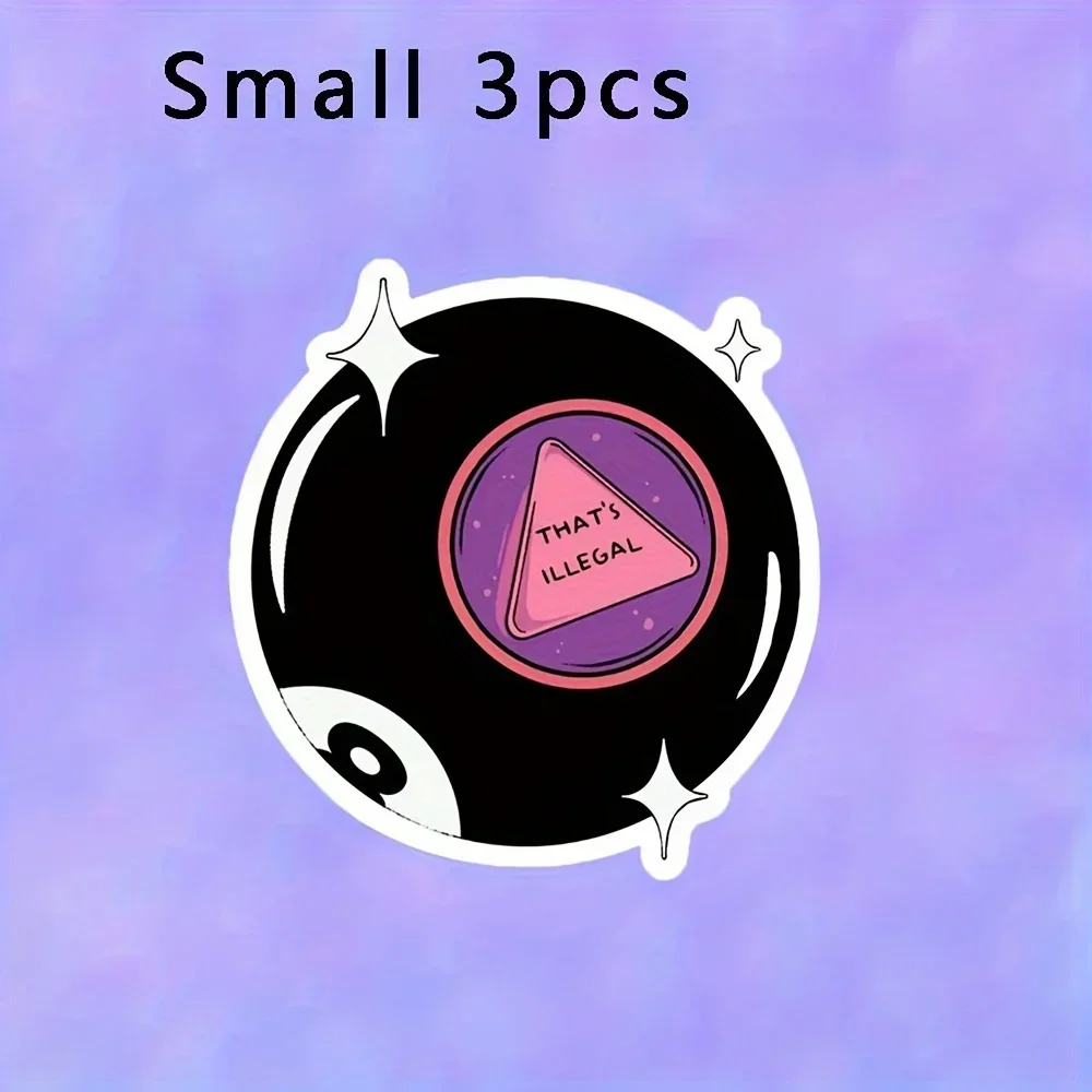 1개 멋진 'Illegal 8-Ball' 비닐 데칼 - 휴대폰 케이스/노트북/물병용 독특한 장식