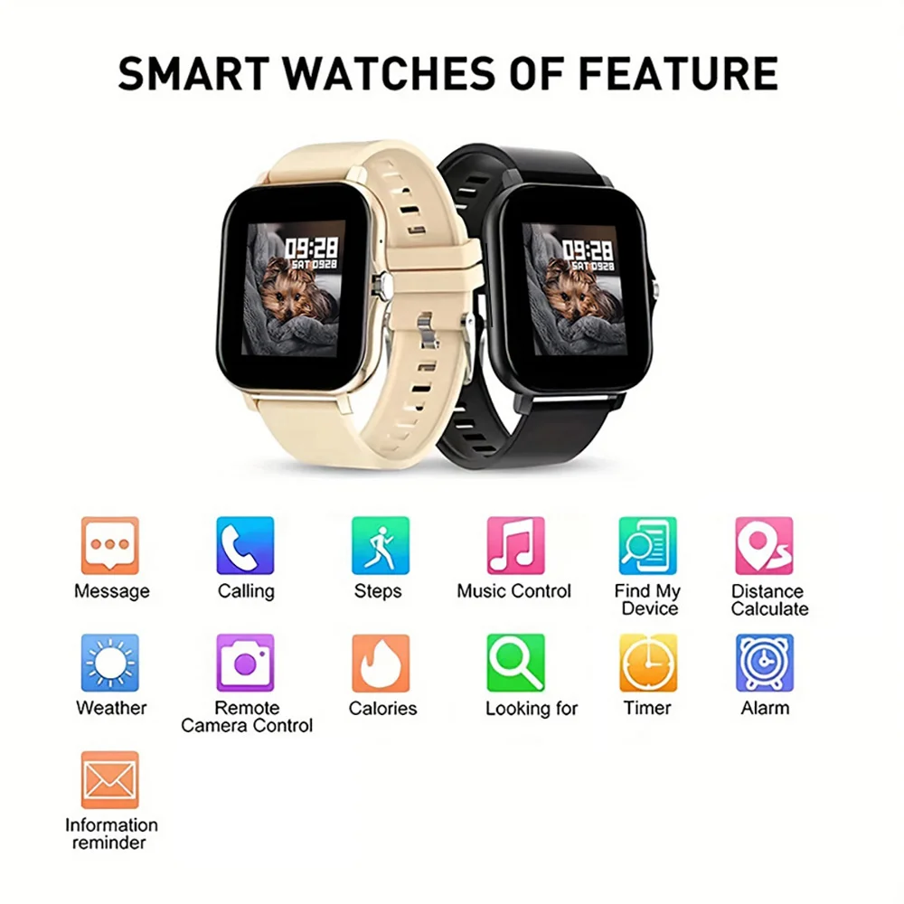Alternative view of Nuevo reloj inteligente con pantalla HD de 1,44 pulgadas, presión de oxígeno en sangre, monitoreo de la salud del sueño, relojes con llamadas Bluetooth para mujeres y hombres, para regalo
