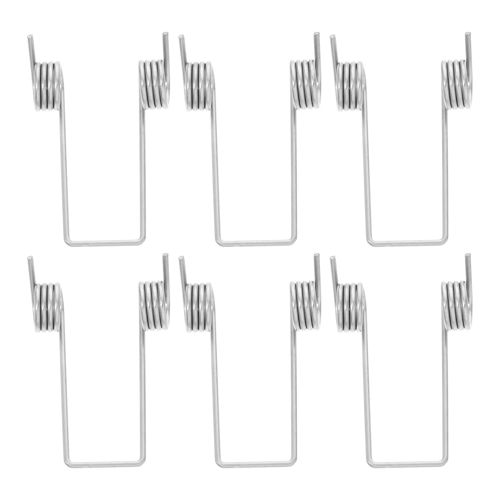 

6 Pcs Press Switch Trash Can Garbage Adjustable Spring Silver Stainless Steel Metal Torsional