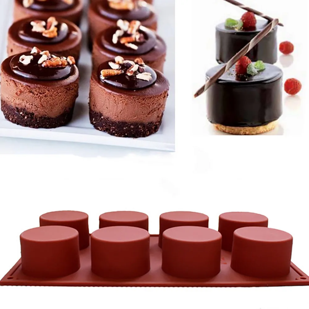 

Cake Mold Soap Mold Round Flexible Silicone Cookie Cake Pastry Baking Round Jelly Pudding Mould Candy Chocolate Mould