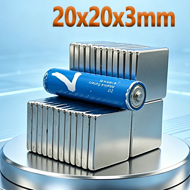 N35 NdfeB 20x20x3mm Magnet Square Shape Permanent Magnetic Imanes 20*20*3mm Accessory Neodymium Office Fridge Magnet 2-30pcs