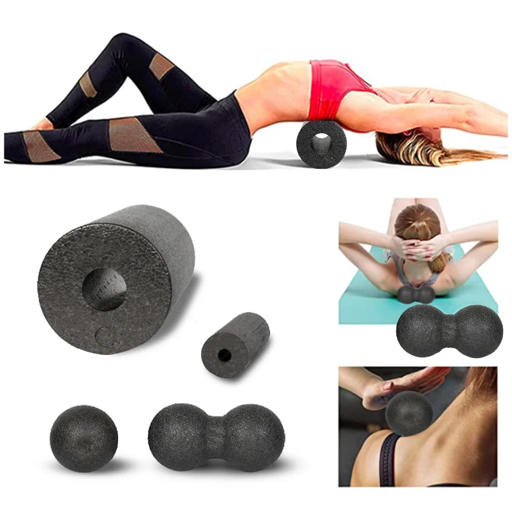 4pcs Yoga Pilates Massage Roller Set for Back Pain Muscle Release