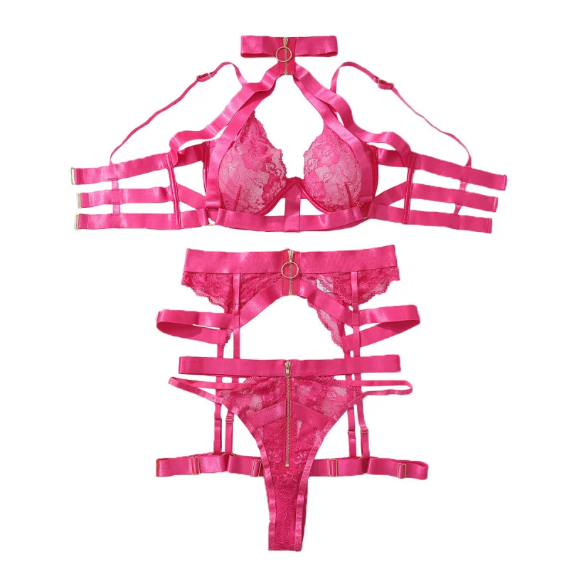 2025 Set di reggicalze erotici per modellare il corpo con fasciatura in pizzo cavo sexy artigianale complesso di biancheria intima estiva