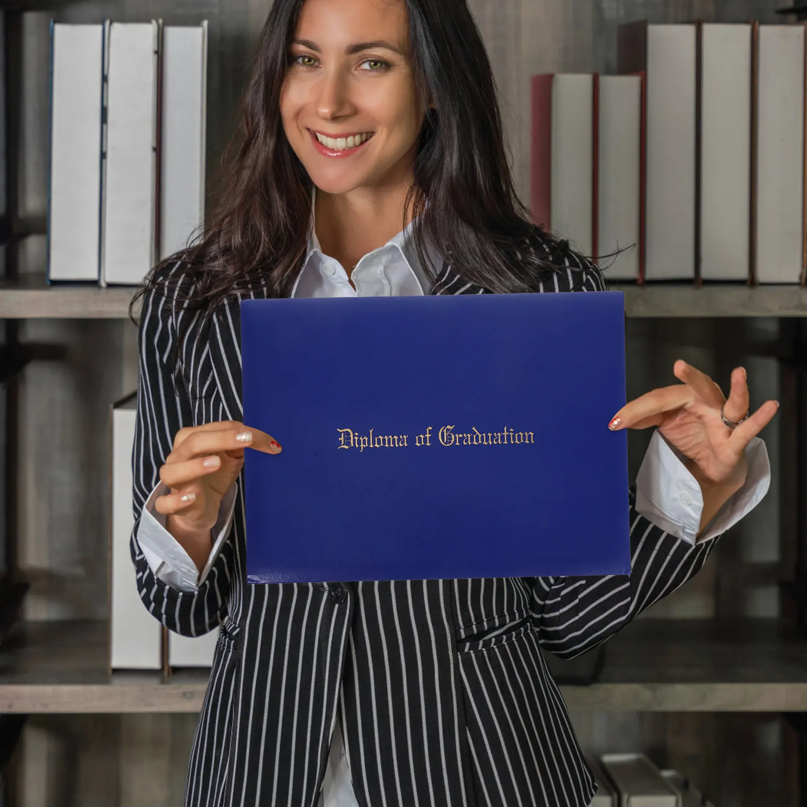 

Graduation Diploma Cover A4 Size Book Style Single Diploma Holder Faux PVC Sponge Document Organizer Certificate Folder