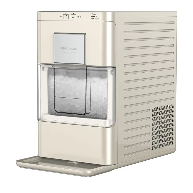 FRIGIDAIRE Gallery-máquina para hacer hielo, máquina de encimera masticable, crujiente, 44 libras por día, autolimpieza, 2,0 Gen, crema