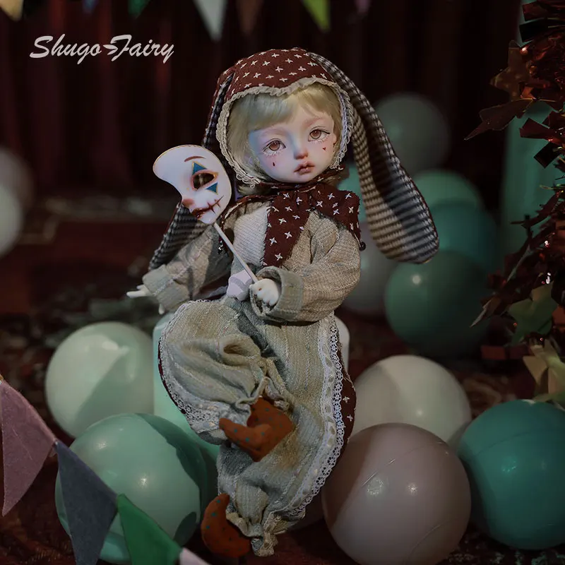 Shugafairy Joker 1/6 bjd Puppe Halloween Clown Stil Party Zirkus Performer Halbmaske hochwertige Kugelgelenk Puppen Spielzeug