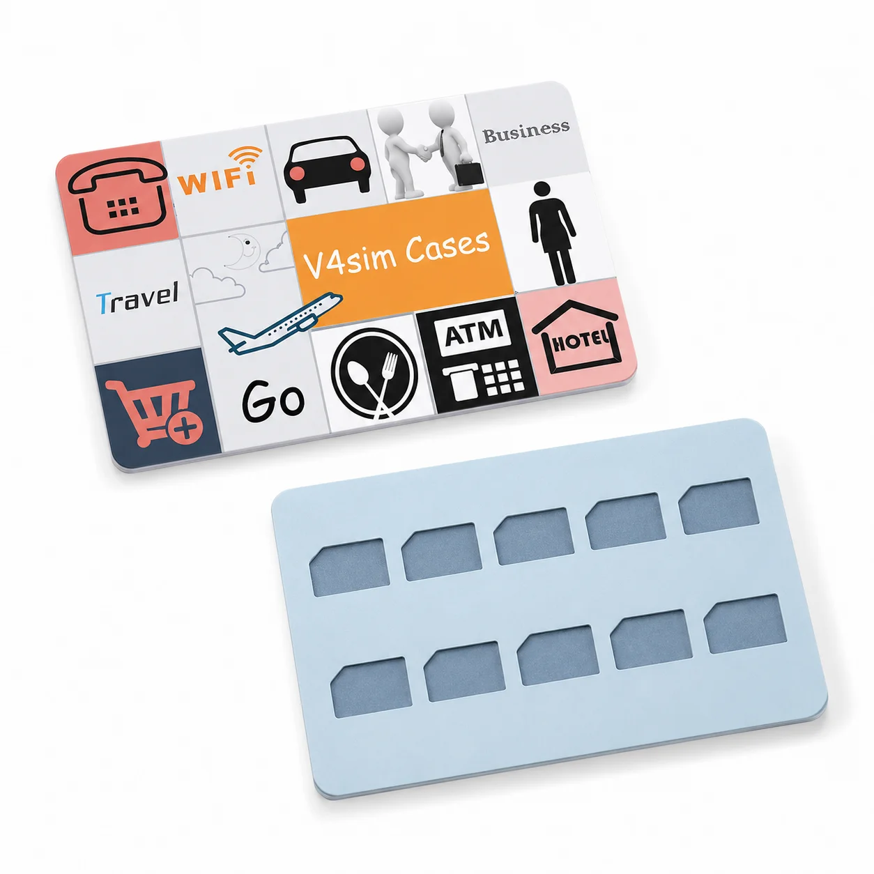 10 Slots Micro SD Card Case Holder Storage Organizer, Ultra Slim Credit Card Size Lightweight Portable TF MSD Memory Card Storag