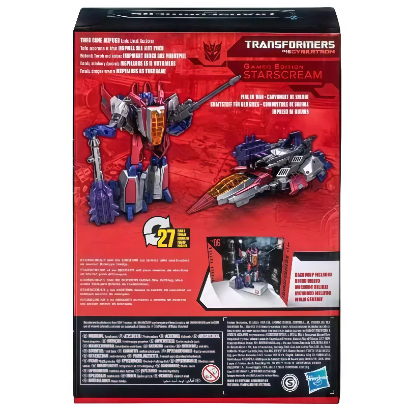 ของเล่นแท้จาก Hasbro Transformers Classic รุ่น WFC Series Starscream หุ่นยนต์แปลงร่าง แอคชั่นฟิกเกอร์ ของสะสม ของเล่น ของขวัญ