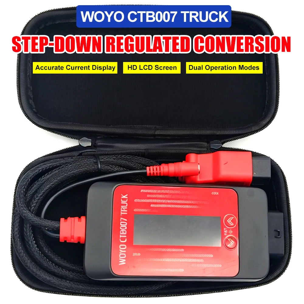 Professional OBD2 Breakout Box 24V To 14.5V Voltage Regulator Accurate Current Monitor For Heavy Truck Repair WOYO CTB007 TRUCK