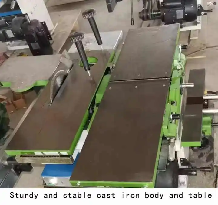 4-in-1 Multifunctional Tenoner Cutting Punch Hole Wood Planer Woodworking Bench Sawing Planing Drilling Mortising Machine