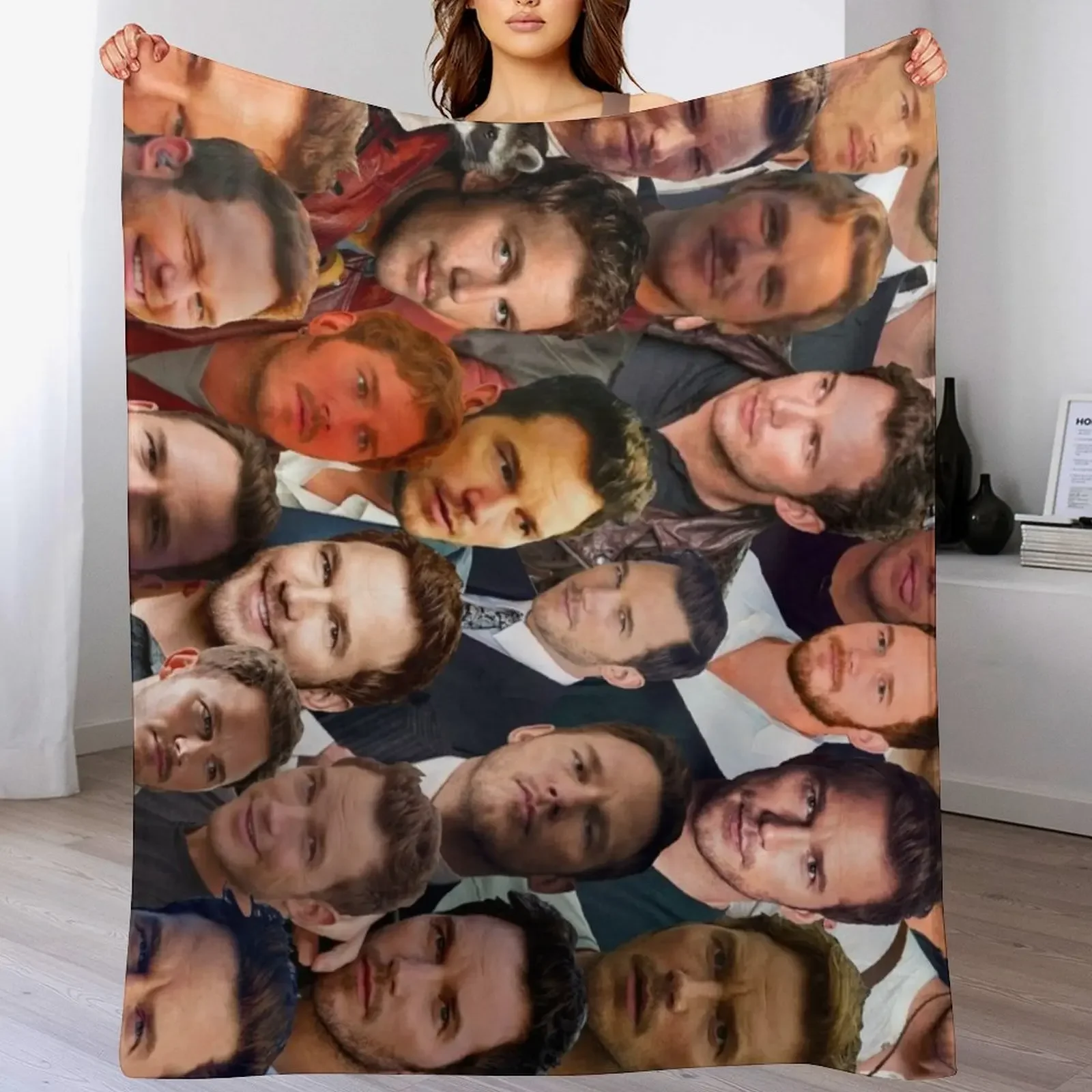 

Chris Pratt Photo Collage Throw Blanket Thermals For Travel Kid'S Shaggy Luxury Brand Blankets