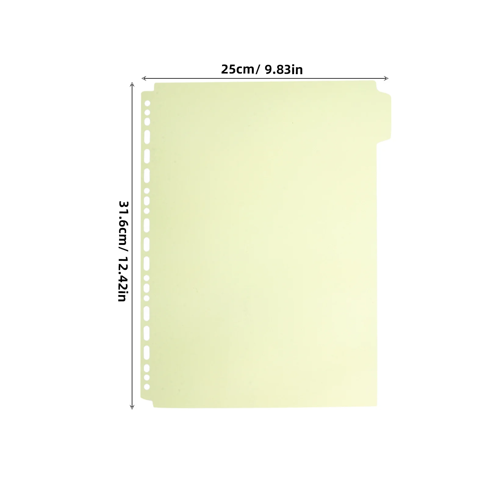 Onglets de séparation de fichiers, 6 pièces, feuilles d'organisation d'index de reliure pour la Classification des documents scolaires et de bureau, Inserts de reliure en plastique PP