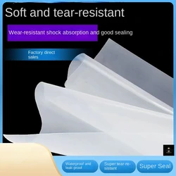 0.1mm/0.2mm/0.3mm/0.5mm/0.8mm Top Quality Silicone Rubber Sheet 500mm Width 500mm Length Transparent Silicone Film