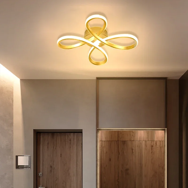 Nowoczesne lampy sufitowe LED Multi Style złote oświetlenie korytarza światła wejściowe schody balkon sypialnia salon oświetlenie wewnętrzne