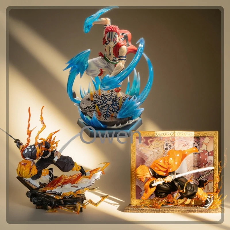 

Anime Demon Slayer Kimetsu No Yaiba Akaza Figurine Agatsuma Zenitsu Action Figures PVC Model Statue Collection Toy Birthday Gift