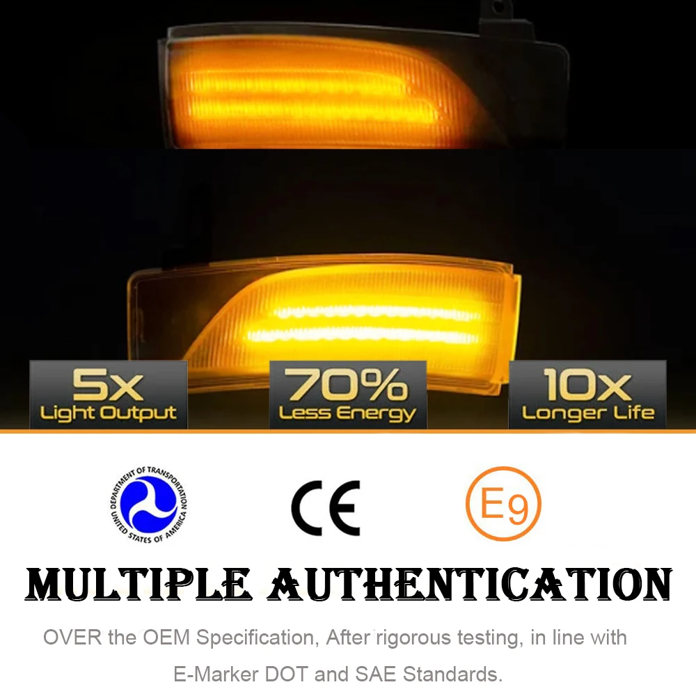 LED Sequential Blinker Side Rearview Mirror Light for Subaru WRX STI Outback Legacy Impreza Forester XV Crosstrek OEM#84401AJ000