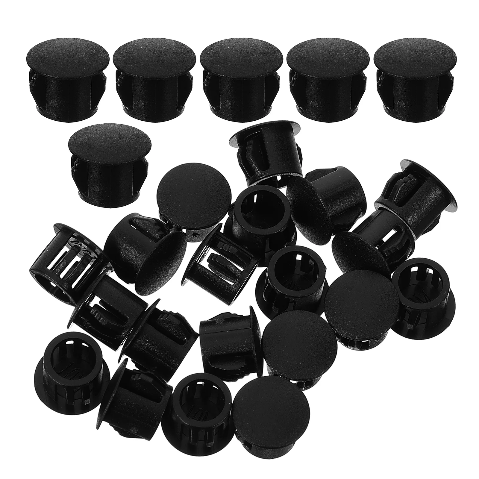 

50 Pcs Plastic Hole Covers Reusable Round Decorative Plugs for Furniture Cabinets Holes Conceal Seal Lightweight Smooth Surface