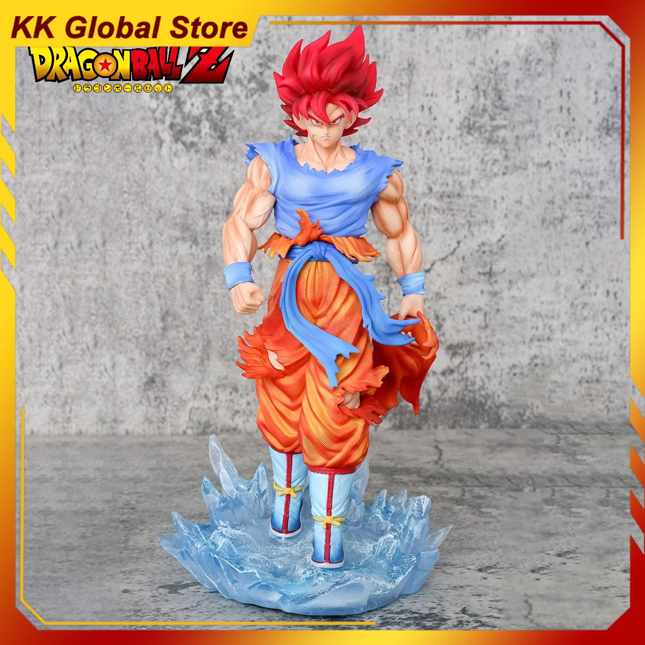 

32cm Dragon Ball Anime Figure Son Goku Double-headed Replacement Super Saiyan God Peripheral Model Desktop Birthday Gift Toys