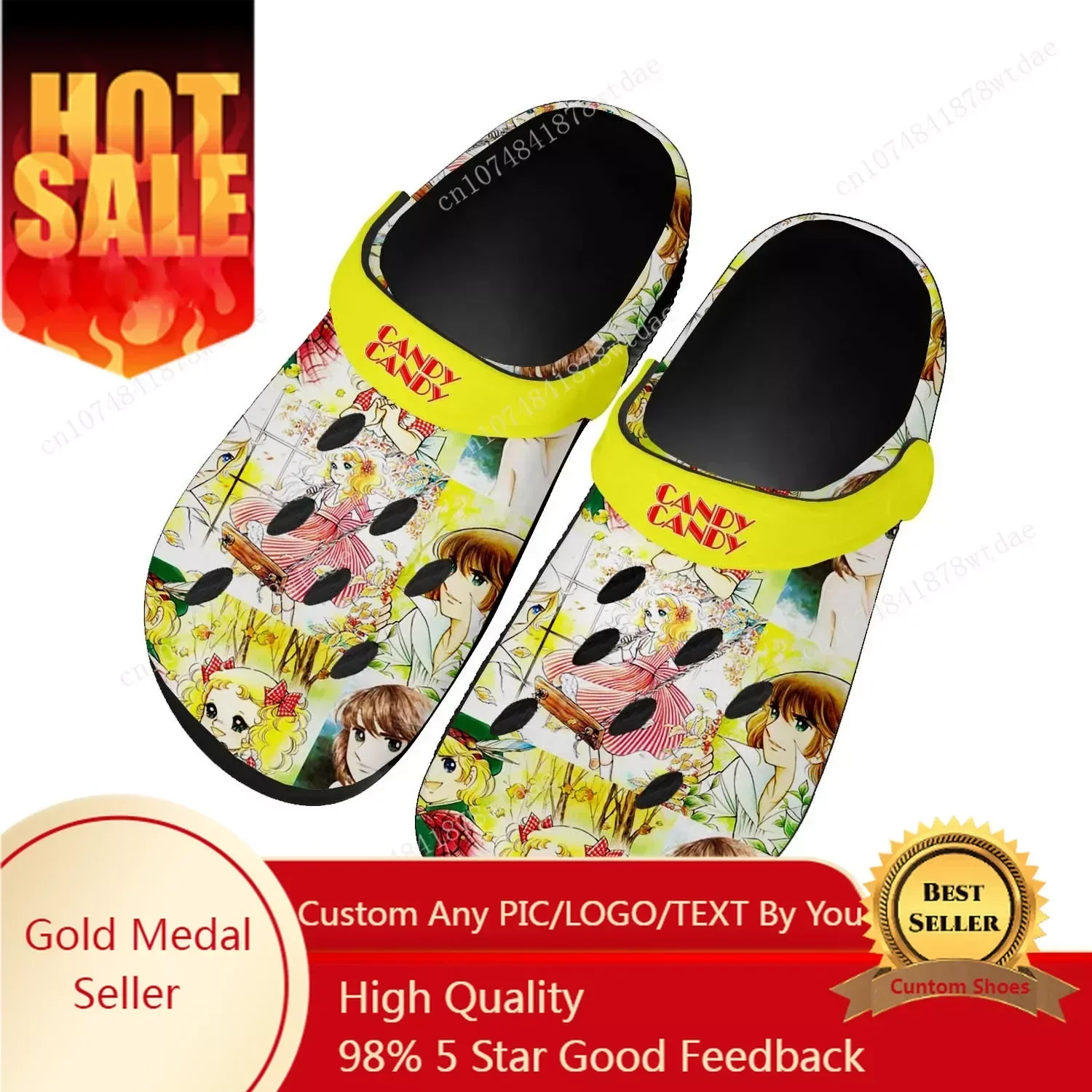 

Candy Candy Home Clogs Mens Womens Teenager Custom Made Water Shoes Classic Comics Manga Garden Beach Hole Slippers Sandals