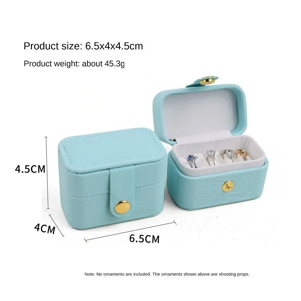 Hoge kwaliteit PU lederen sieradendoos organisator Mini draagbare ring oorbellen houder Flip Cover sieraden vitrine reizen