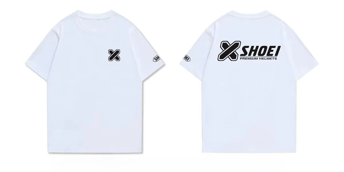 Vintage T-Shirt Moto Logo Graphic 2026 Unisex Tee Front Small Cross Mark Back Brand Text Symbol Print Oversized Biker Casual Top