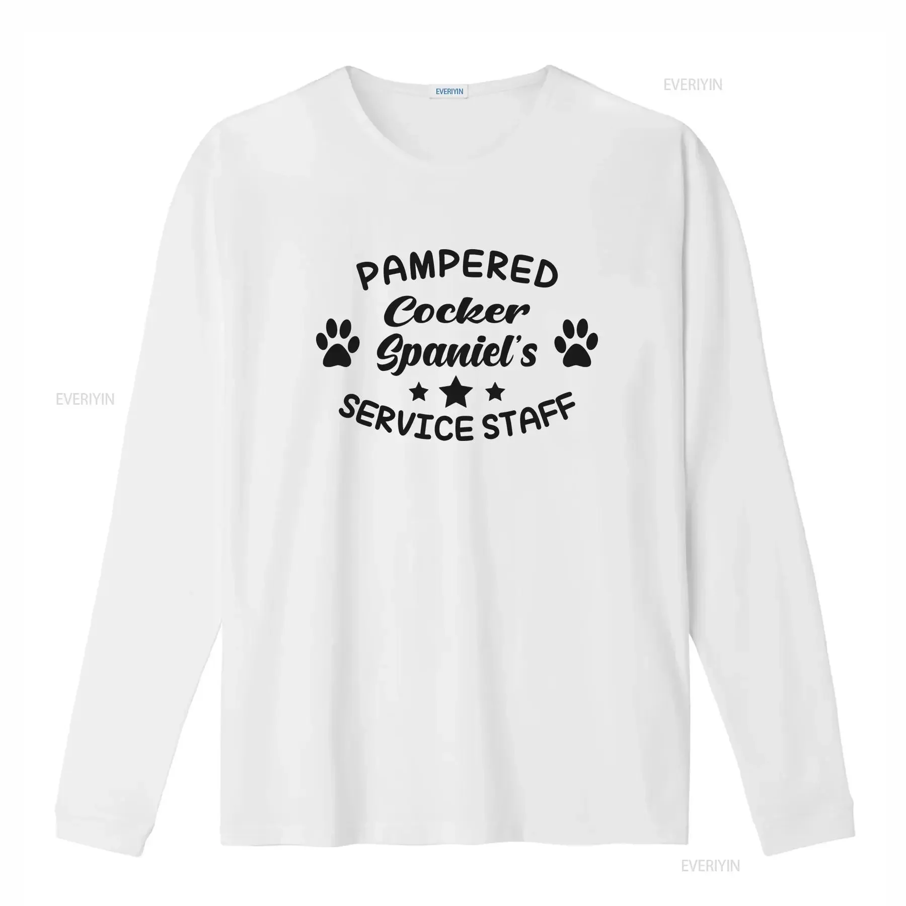 Service Staff Pampered Cocker Spaniel T Shirt Owner Idea vintage Washed graphic fashion homme Stretched Comfortable Breathable