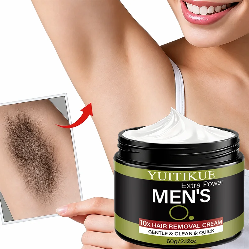 60g Male 10X Mild Quick Depilatory Cream Sanfter, sauberer Haarentferner für den Körper, für Brust, Bauch, Arm, Bein, Hautpflege für den ganzen Körper – Detail 5