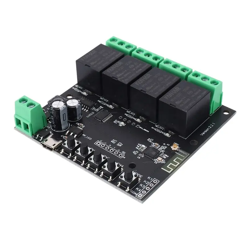 Exquisite-5X 4CH Tuya Switch Wifi Switch Module Wireless Relay Smart Life APP Remote Control Smart Timer For Smart Home Switch