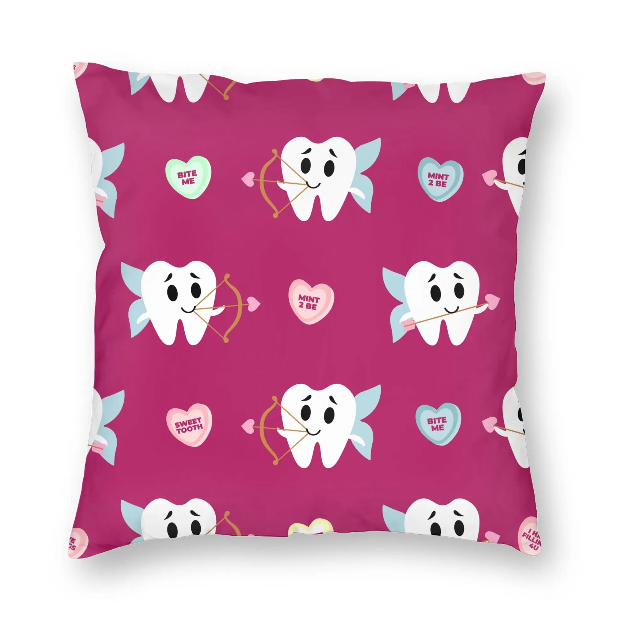 Nordic Sweet Tooth Pattern Cushion Cover Velvet  Pillow Case Home Decor