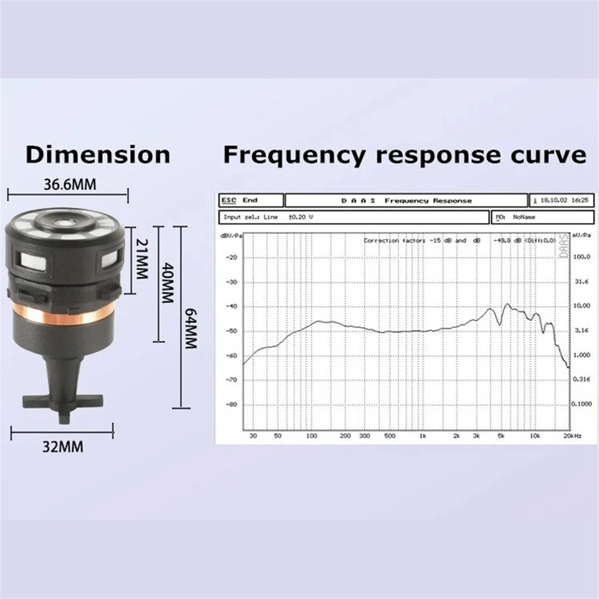 Noyau de microphone dynamique à large diaphragme, Accessoires généraux du microphone, Chant KTV, N-M97C de qualité sonore haute fidélité