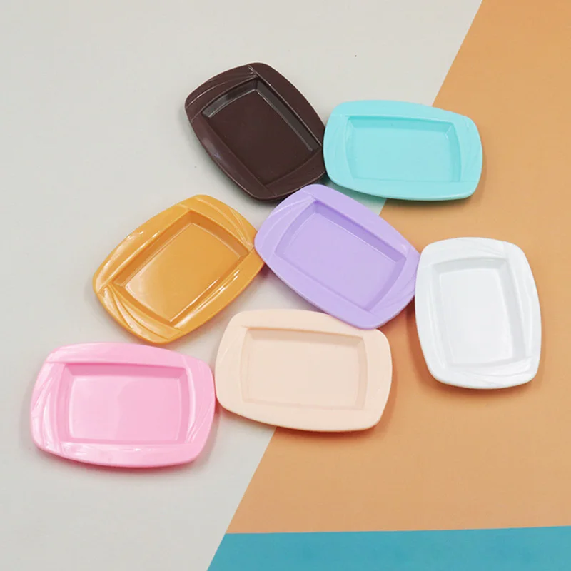 

10Pcs Dollhouse Miniature Kitchen Toys Accessories Doll House Trays Plates Mini Food Colorful Dishes Tableware Model