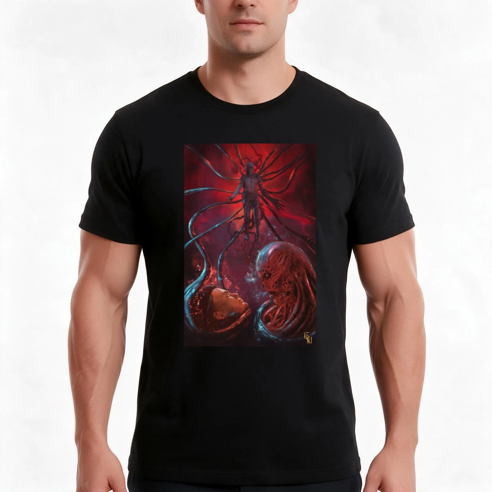 Maxinne and Vecna T-Shirt, Summer Casual Cotton Tee, Oversized Streetwear Tops, Vintage Graphic Print, Loose Fit Short Sleeve