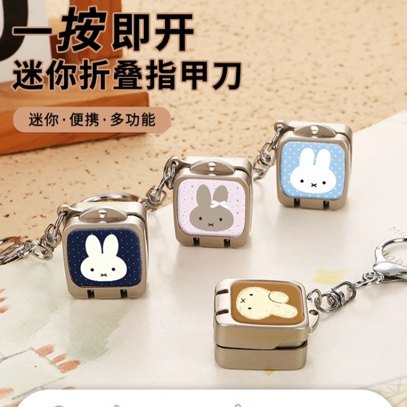 Cute Cartoon Miffy Bunny Nail Clipper Mini Square Folding Nail Cutter Keychain Compact Portable Manicure Tool Lovely Gift - view 4