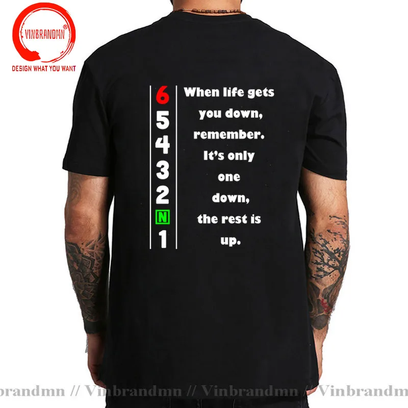 1N23456 Motorcycle T Shirt Father's Day Present Funny Birthday Gift For Men Daddy Father Husband O Neck Cotton T-Shirt Tshirt