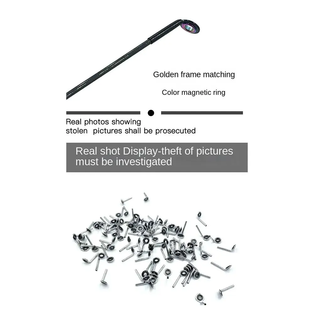 جديد يا خاتم الصيد رود دليل 0.8 مللي متر-2.0 مللي متر البيضاوي تلميح طقم تصليح الصيد الفولاذ المقاوم للصدأ العين خاتم من السيراميك الصيد رود إصلاح