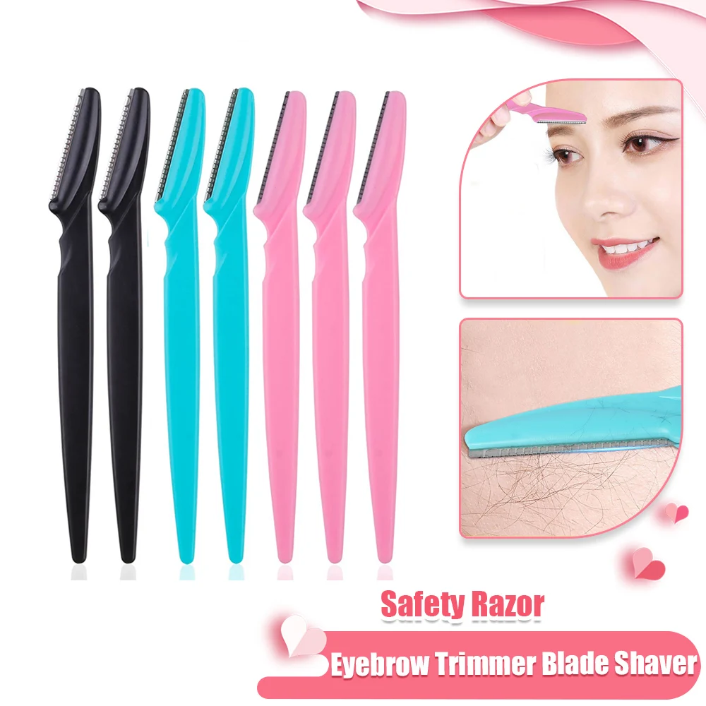 5Pcs Eyebrow Trimmer Blade Shaver Portable Face Razor Eye Brow Epilation Hair Removal Cutters Safety Razor Woman Makeup Tools