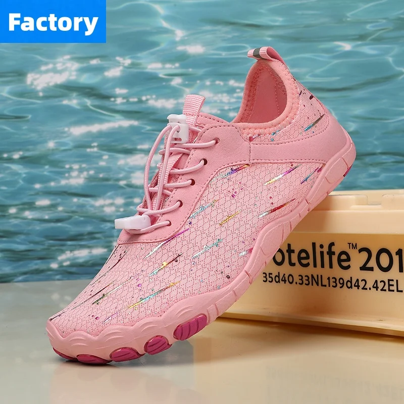 Men Women Water shoes Upstream Wading Swimming Barefoot Five Fingers Aqua Shoes Colorful Beach Seaside Light Unisex Sneakers New
