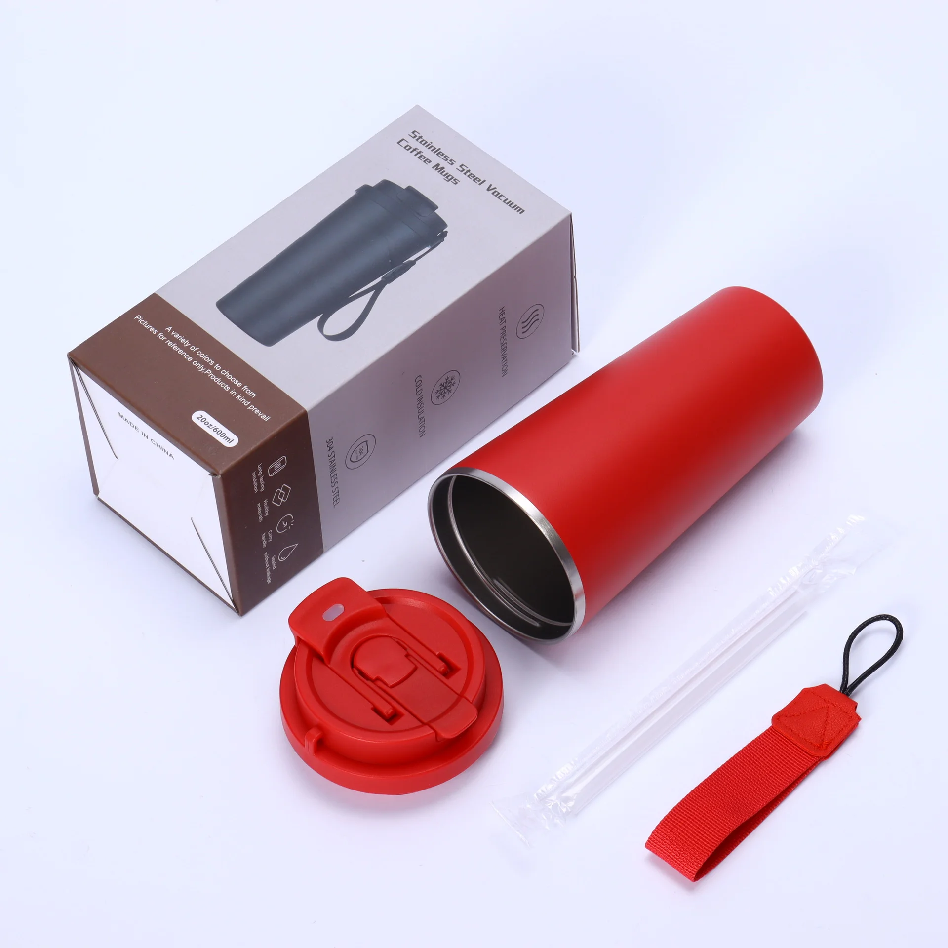 LOGO Picture 25OZ drink  stainless steel insulated cup Stainless Steel Coffee Cup with Handle, Portable Insulated Travel