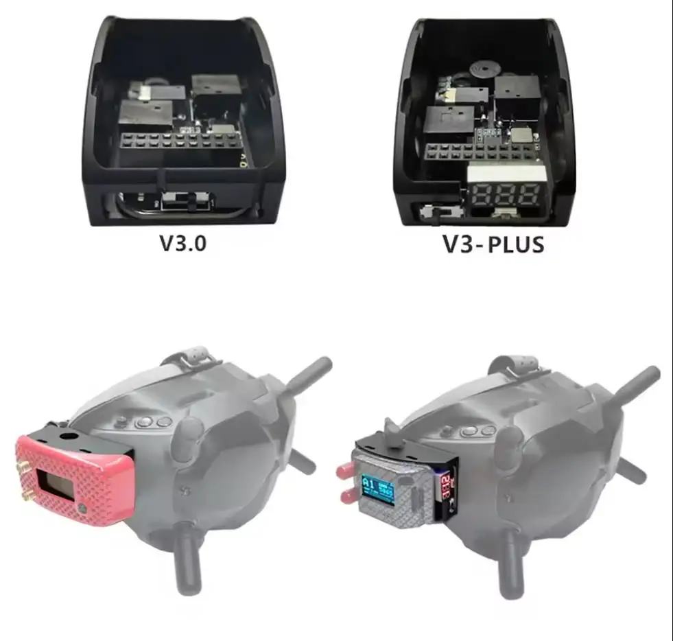 Receptor RX PORT 3,0 PLUS de 5,8G, módulo receptor Digital a analógico, alarma de bajo voltaje para gafas de drones FPV Fatshark DJI V1 V2