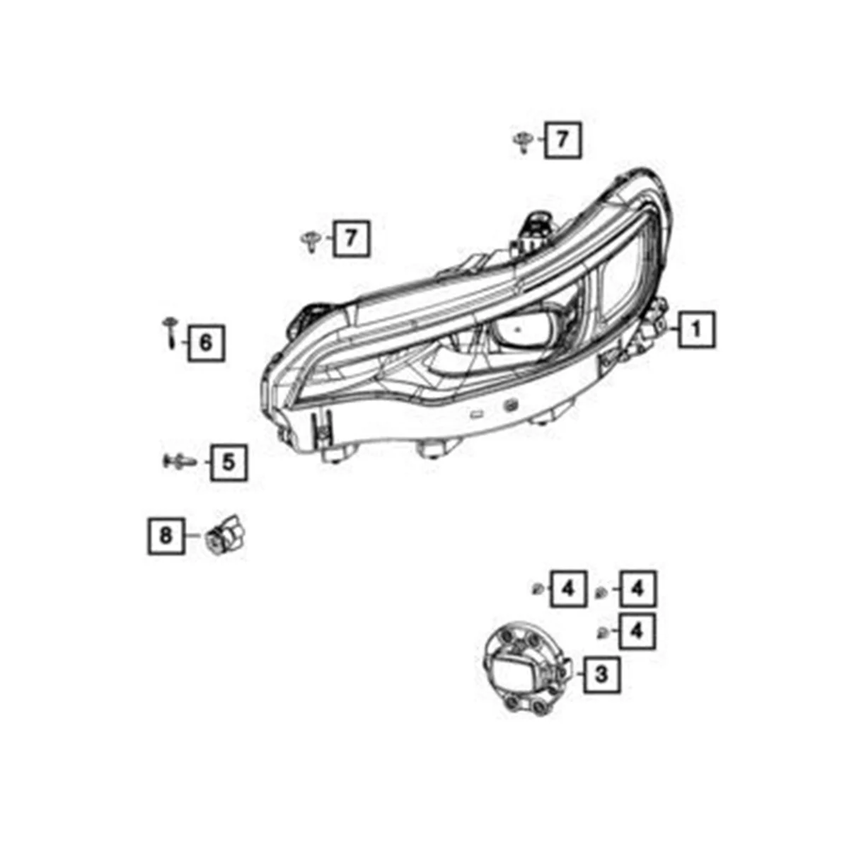 

1 пара, передние противотуманные фары для Jeep Cherokee 2019-2023 68410368AB 53455436 68466265AA