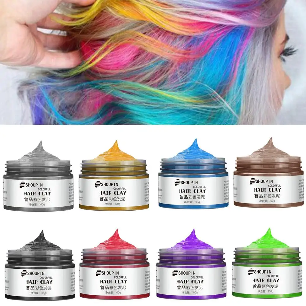 

염색약 Mofajang Color Hair Wax Styling Pomade Silver Grandma Cream Wax Pomade Stick Strong Gel Disposable Hair Natural Grey Ha L2V6