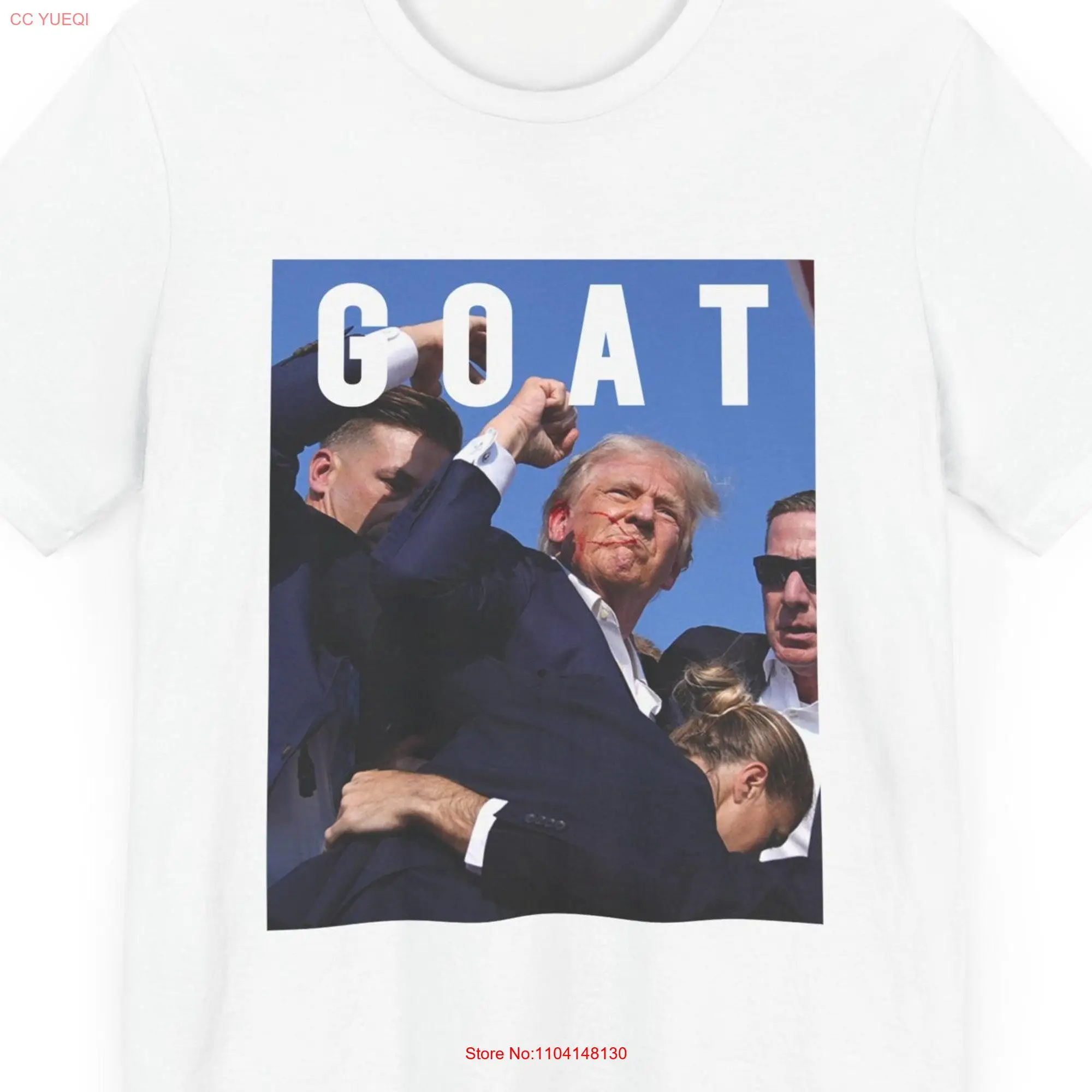 Trump T Shirt GOAT Assassination Attempt MAGA Patriotic Donald 45 47 Buter PA Shooting Republican Anti Liberal