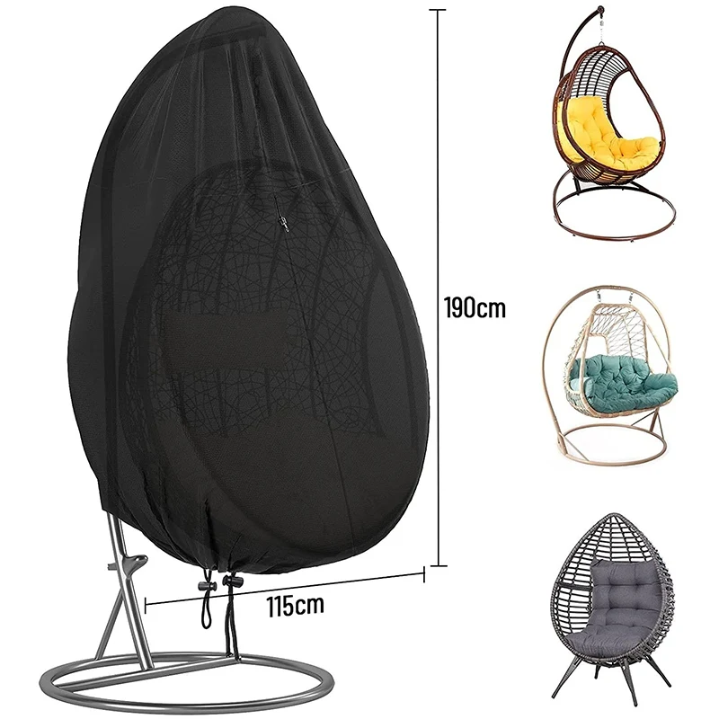 Patio Hanging Chair Cover Egg Swing Chair Dust Cover Protector Protective Case Pod Chair Waterproof Rattan Seat Furniture Cover