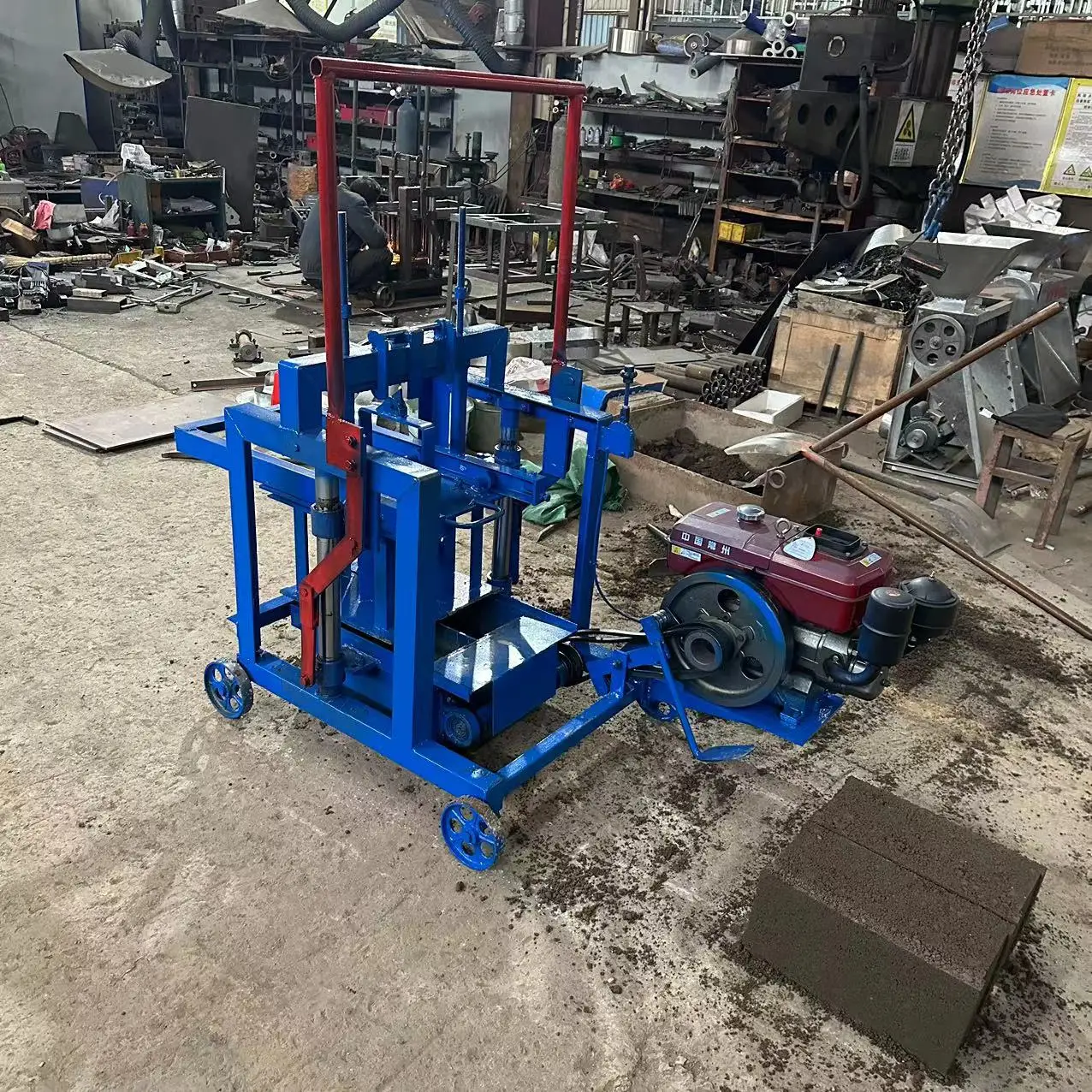 bricks making machine diesel engine block and mobile fly ash  block machine automatic brick making mini brick making machine
