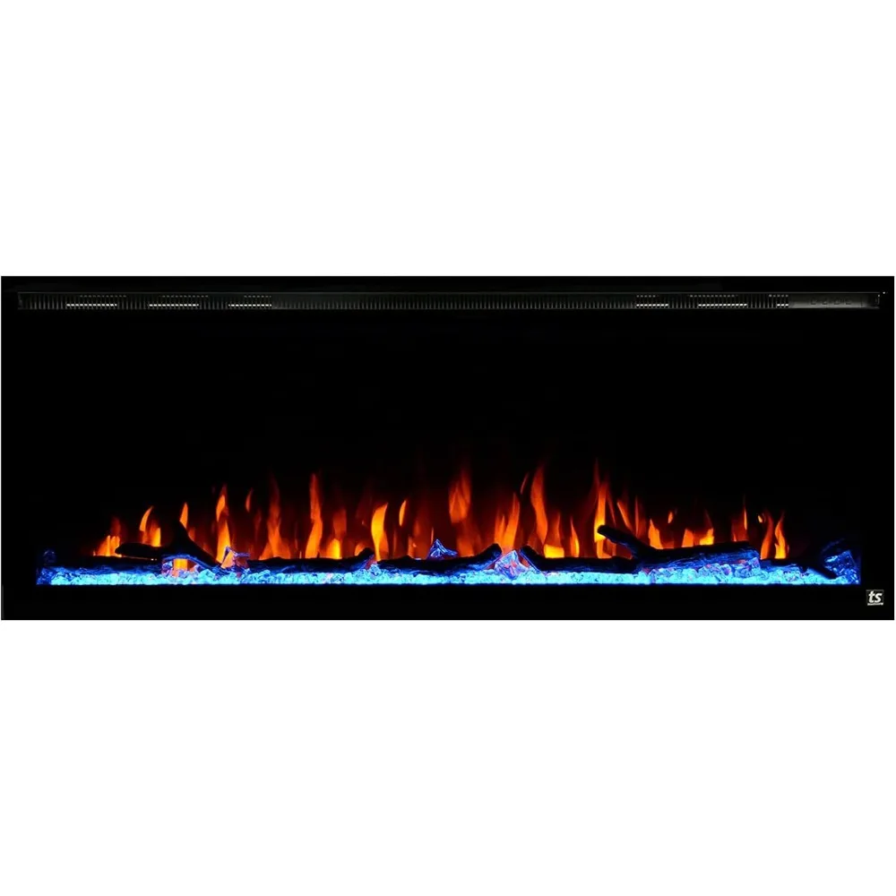 

50” WiFi-Enabled Electric Fireplace - in-Wall Recessed - 60 Color Combinations - 1500/750 Watt Heater (68-88°F Thermostat)